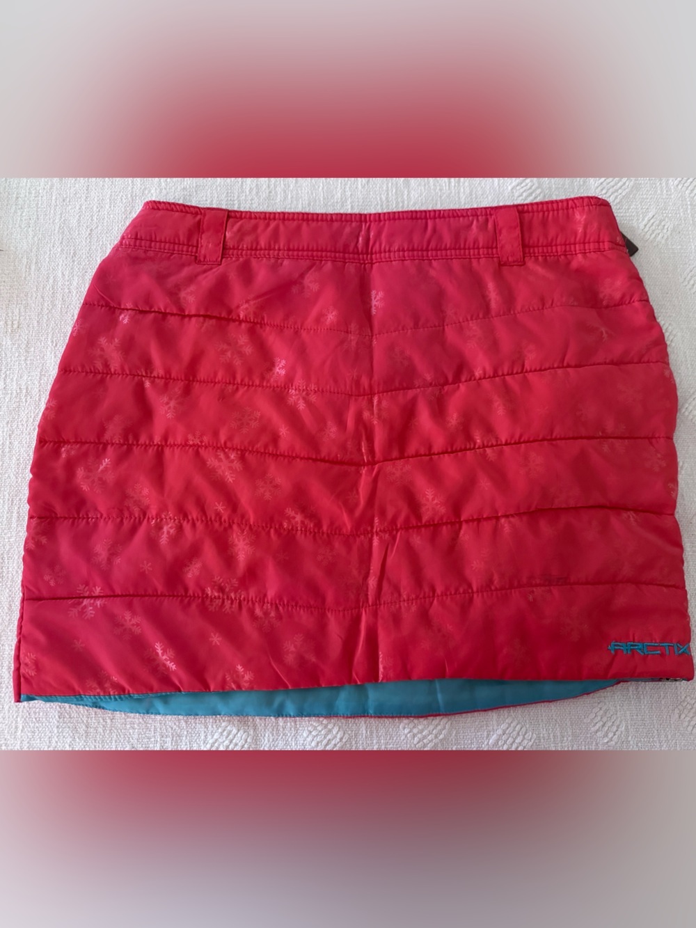 Arctix  Coral And Blue Size girls XLQuilted Puffer Snow Skirt
B1